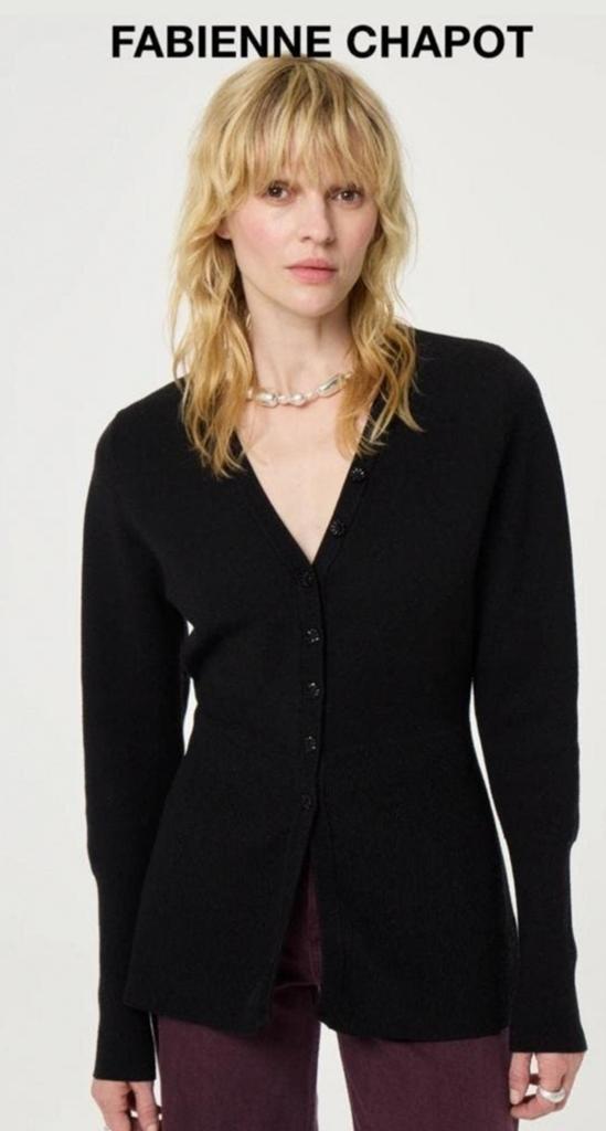 FABIENNE CHAPOT BIBA CARDIGAN Nieuw met labels, Maat 38/40 (M), Zwart, Nieuw, Ophalen of Verzenden