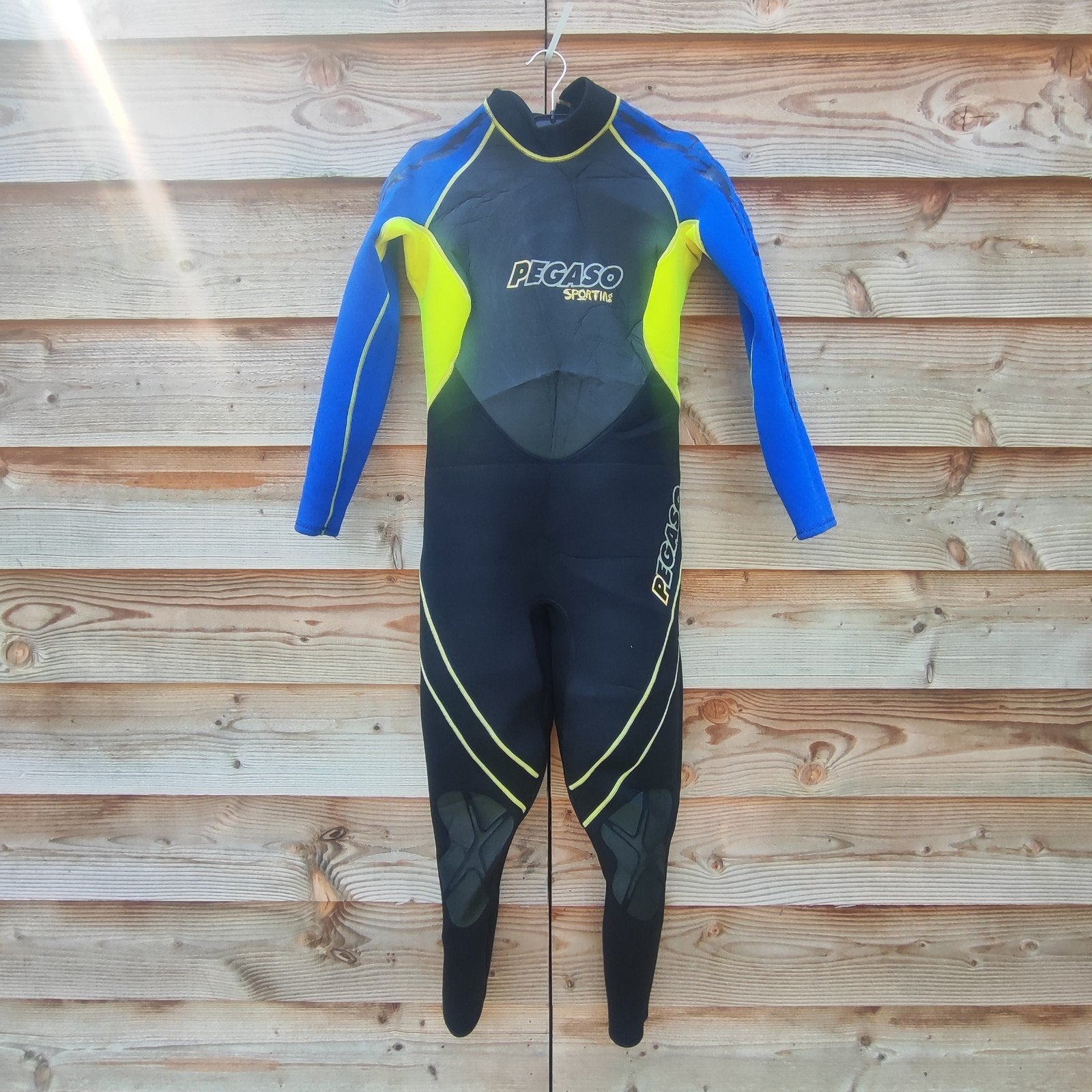Wetsuit Pegaso Sportive 3mm Maat M - Blauw/Geel/Zwart, Ophalen of Verzenden, Gebruikt, Overige typen, Met koord