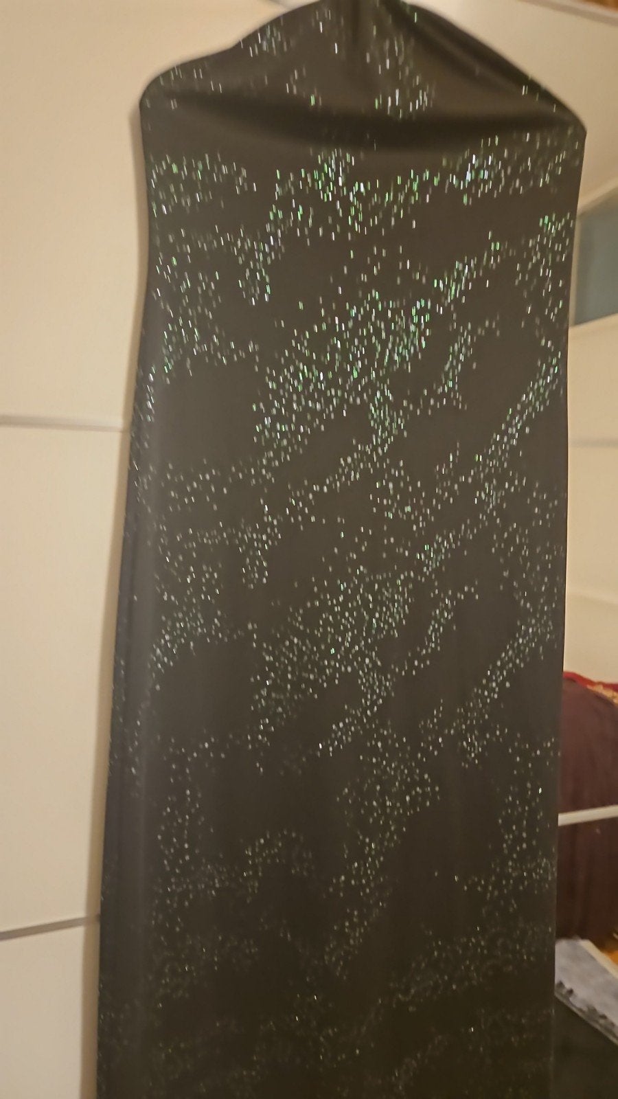 Zwarte Galajurk met Groene Glitters - Maat M, Kleding | Dames, Maat 38/40 (M), Galajurk, Zwart, Ophalen of Verzenden