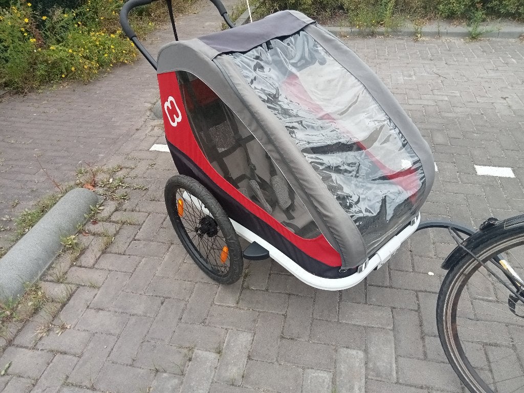 Hamax kinderfietskar voor 2 kinderen, Ophalen, 20 tot 40 kg, Zo goed als nieuw, Kinderkar