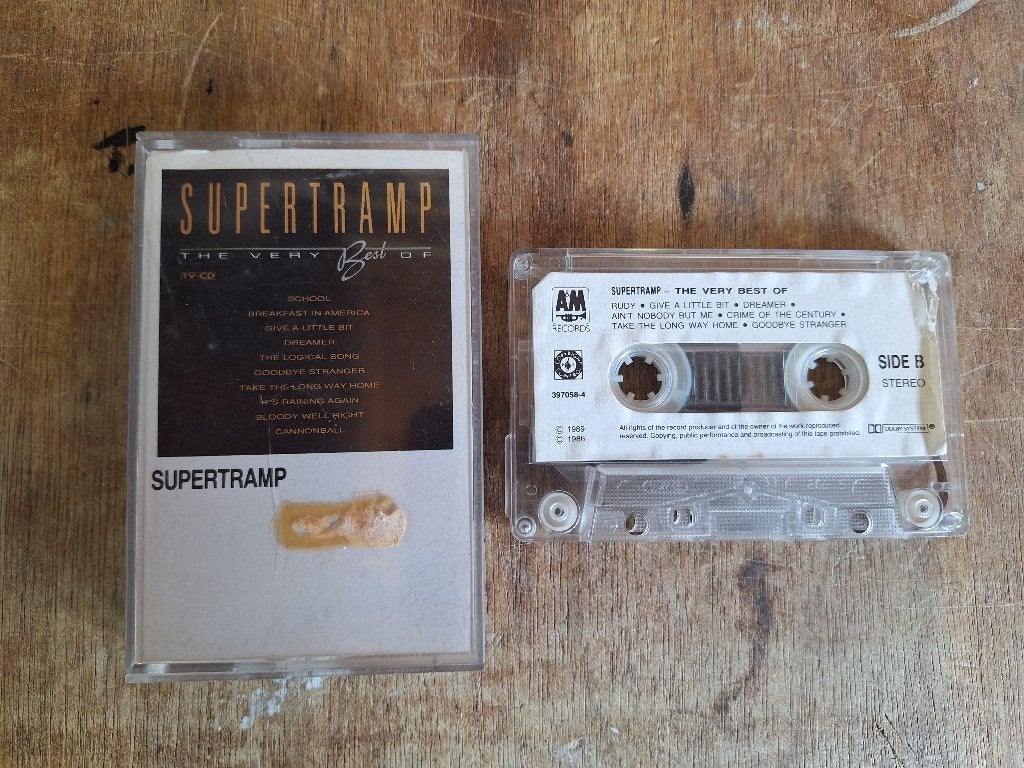 Vintage originele muziek cassette Supertramp very best of, Ophalen of Verzenden, Gebruikt, Pop, 1 bandje