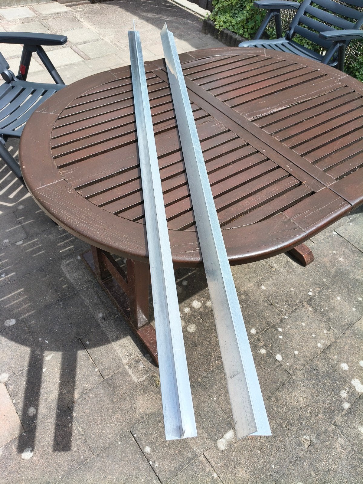 Aluminium T profiel 2 lengtes, Ophalen, Zo goed als nieuw, Aluminium