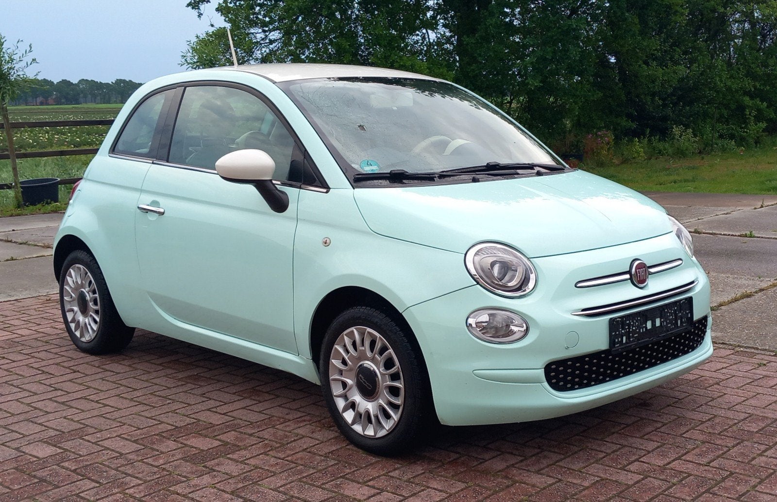 Fiat 500   2015  1.2, Auto diversen, Schadeauto's, Fiat, Handgeschakeld, Benzine, Groen, Ophalen