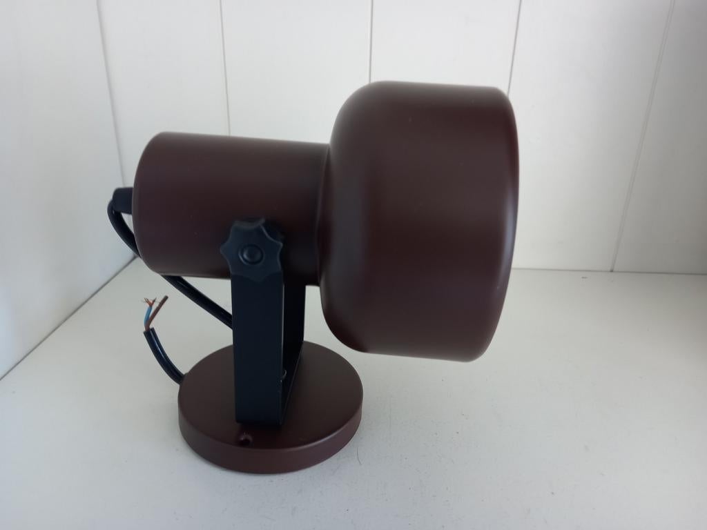 Vintage bruine wandlamp spot jaren '70 stijl, Huis en Inrichting, Lampen | Spots, Metaal of Aluminium, Nieuw, Ophalen of Verzenden