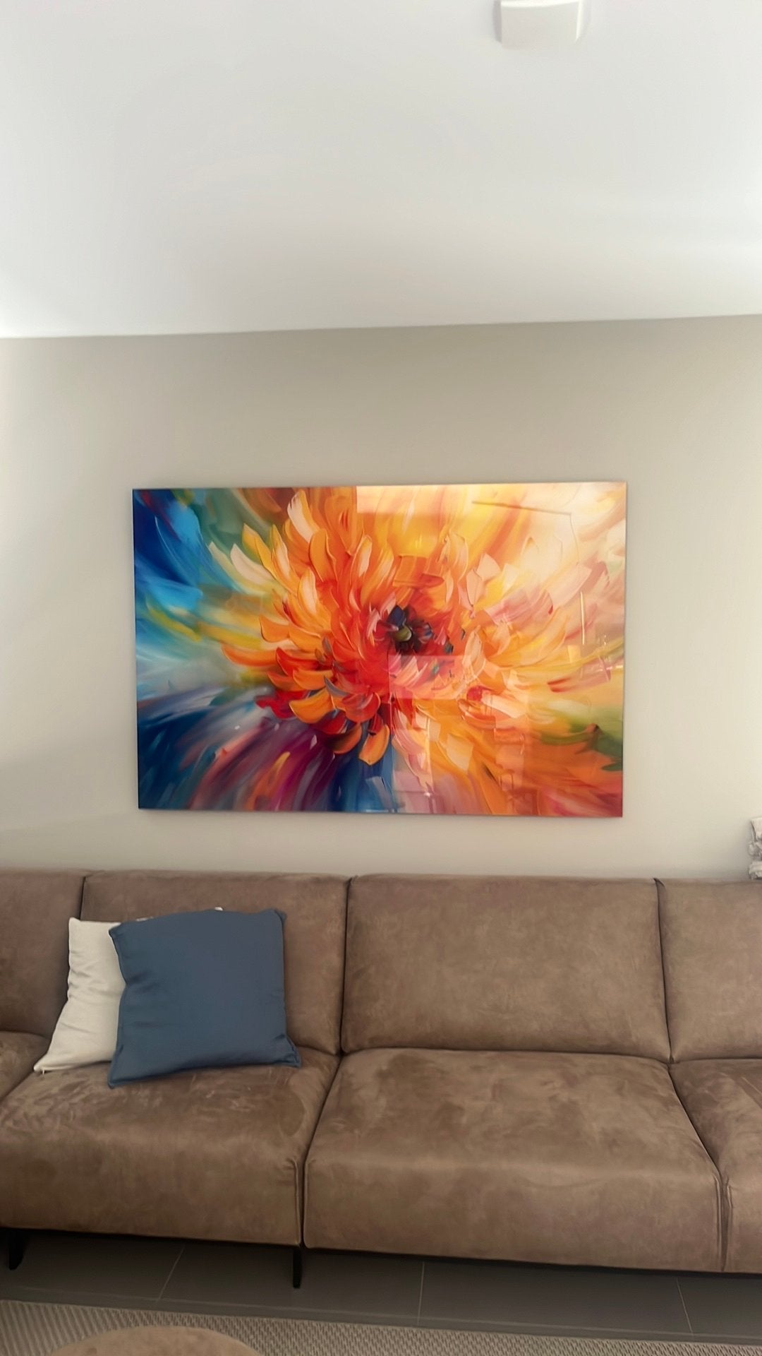 Glasschilderij 120x80 cm en 150x100 cm, Antiek en Kunst, Ophalen