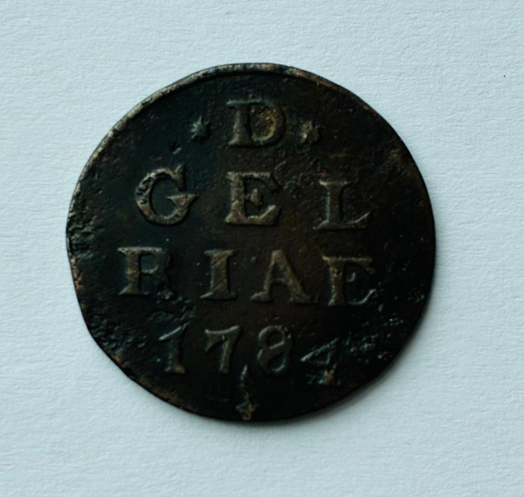 Duit 1784 Gelria / Gelderland, Ophalen of Verzenden, Overige landen, Losse munt