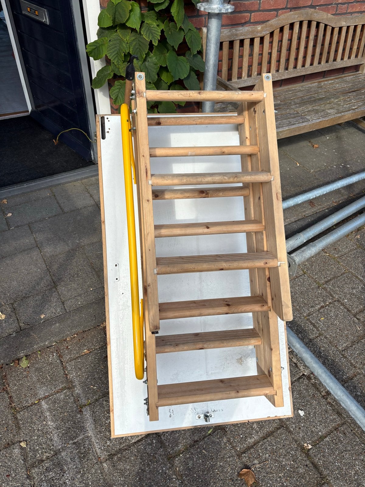 Houten zoldertrap vlizotrap, Ophalen, Gebruikt, Trap, Opvouwbaar of Inschuifbaar