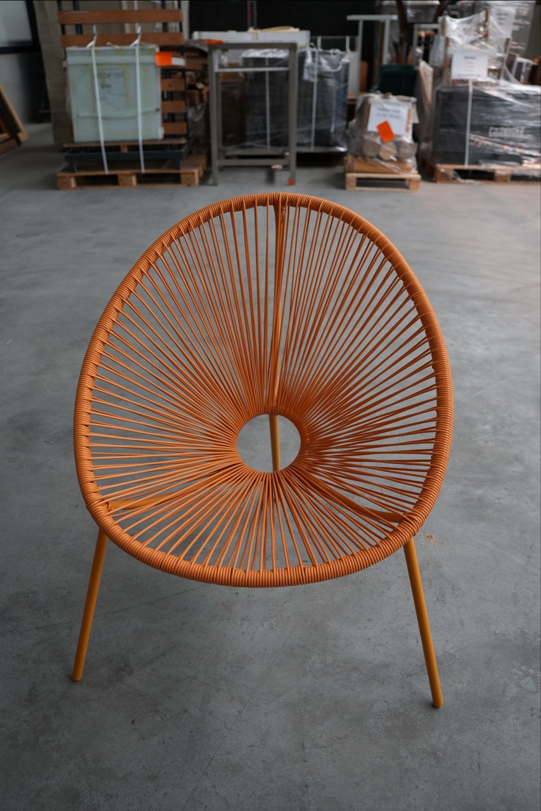 Oranje lounge stoel tuinstoel (set van 4), Ophalen, Gebruikt, Kunststof
