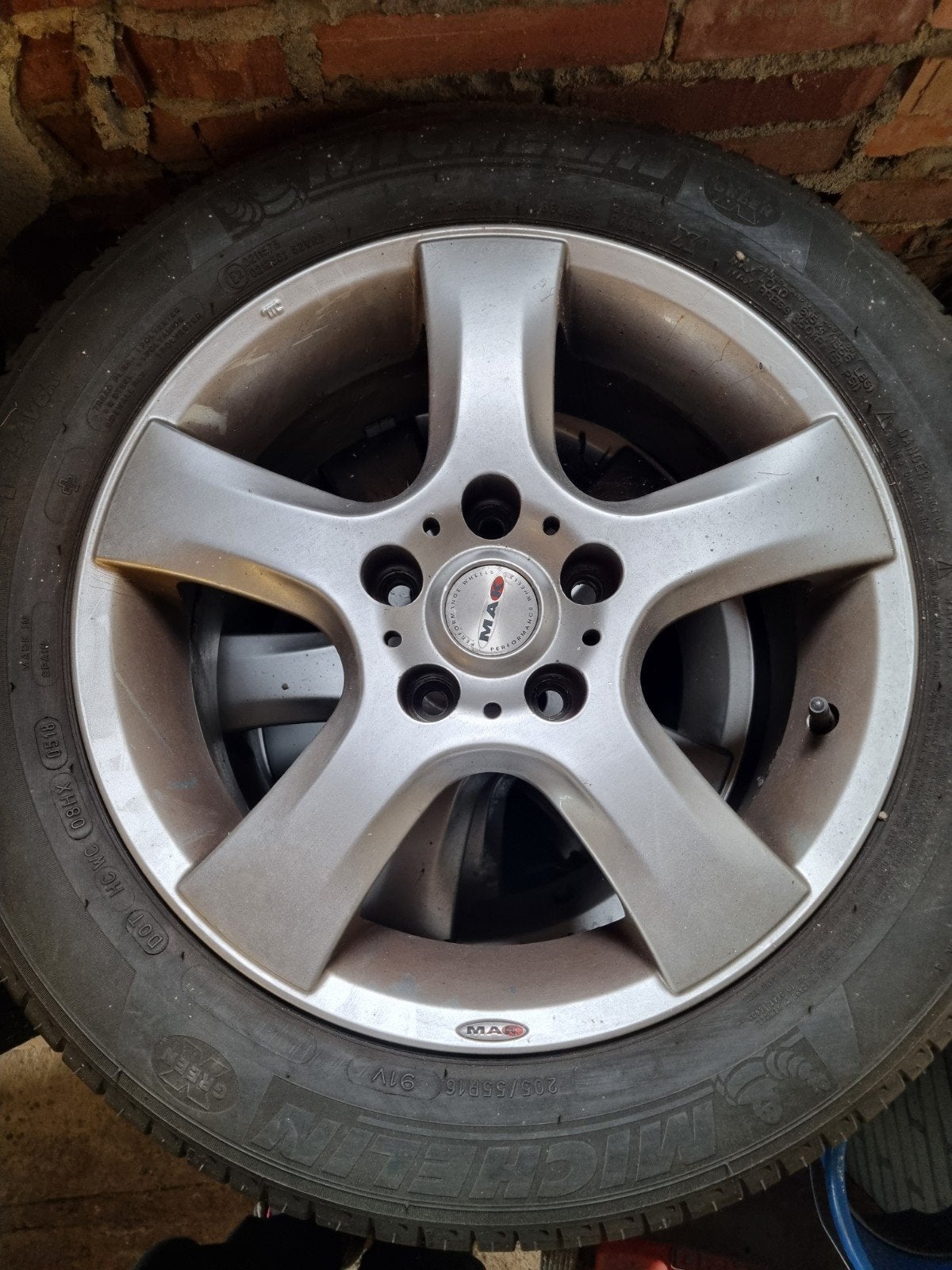 Mak velgen 5x112 met Michelin zomerbanden, Auto-onderdelen, Banden en Velgen, Ophalen, Gebruikt, 16 inch, Banden en Velgen