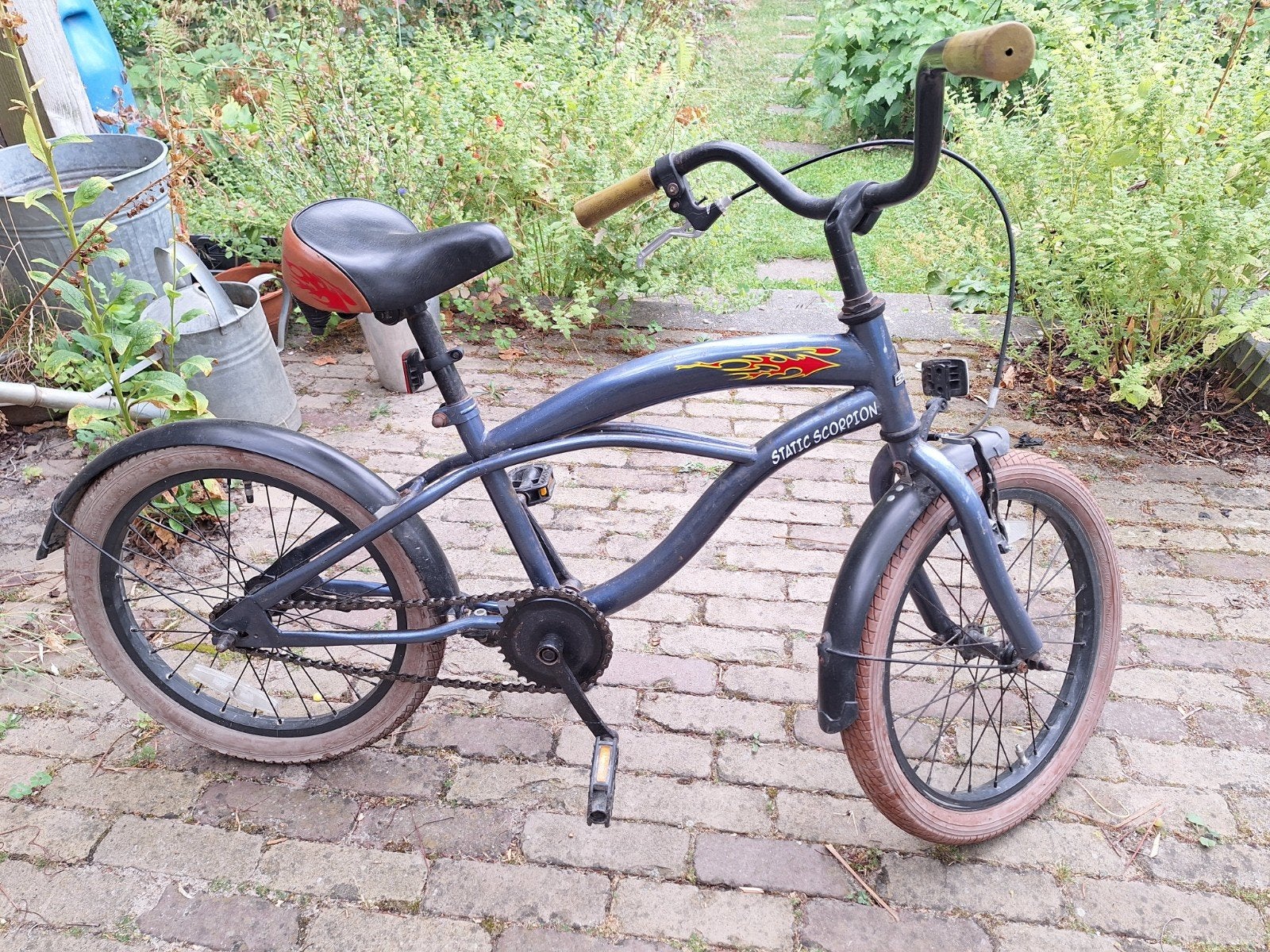 stoere kinderfiets 18 inch, Fietsen en Brommers, Fietsen | Cruisers en Lowriders, Minder dan 47 cm, Ophalen, Gebruikt, Staal