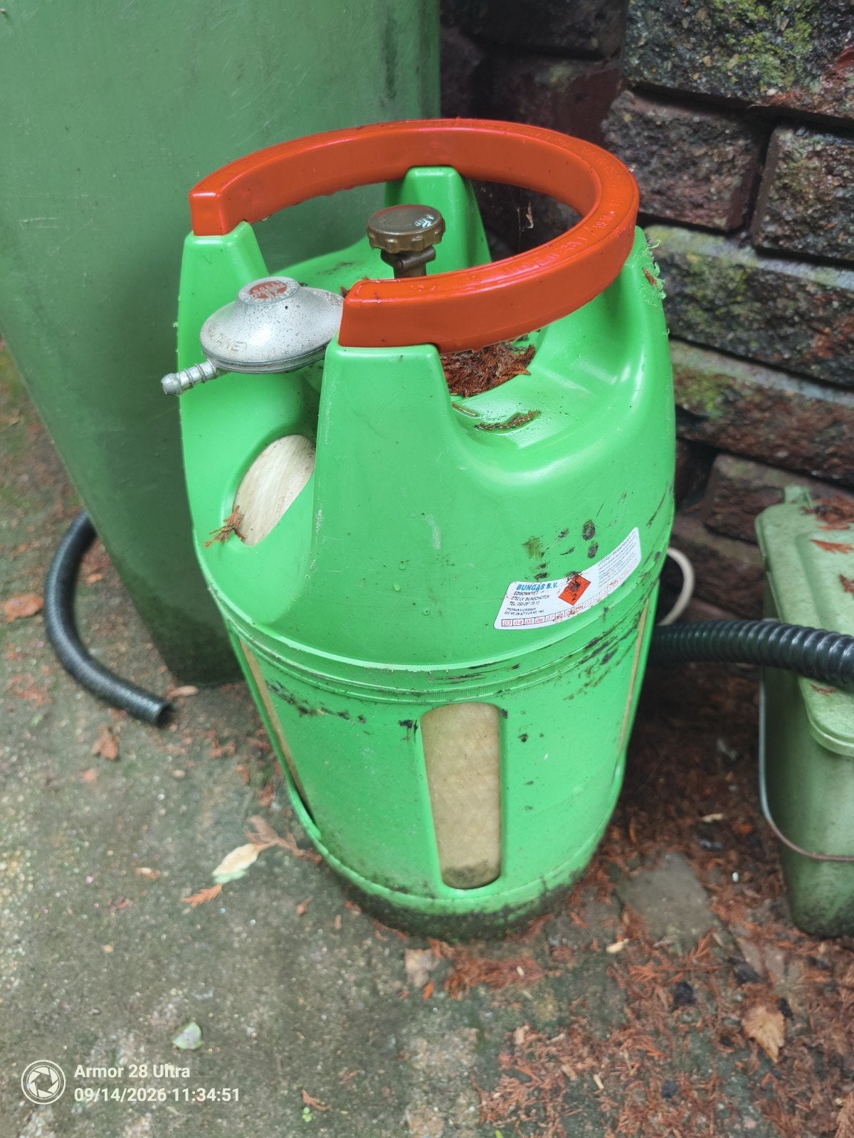 LPG gasfles (vulbaar, keurdatum verlopen), Ophalen, Gebruikt