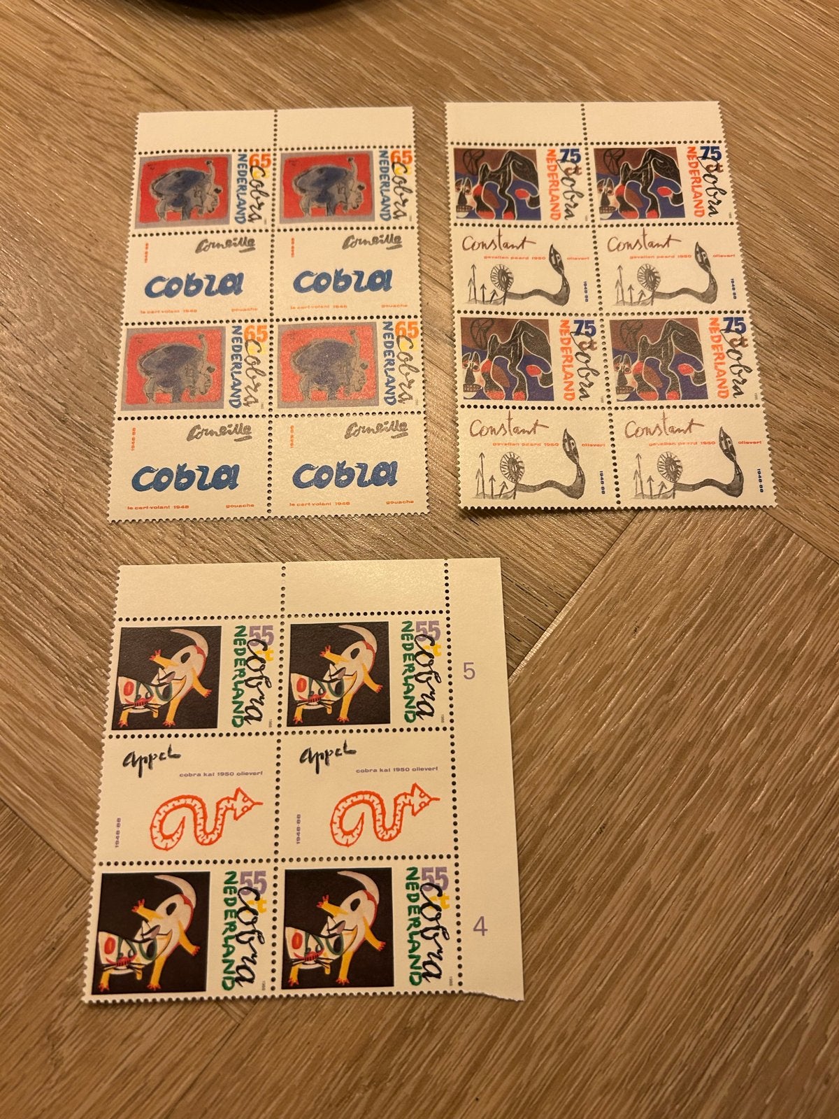 Cobra Postzegels 1950 - Corneille, Constant, Appel, Ophalen of Verzenden, Na 1940, Postfris