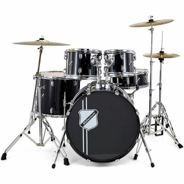 Millenium Focus 22 compleet drumstel zwart + dempers, Ophalen, Gebruikt, Overige merken