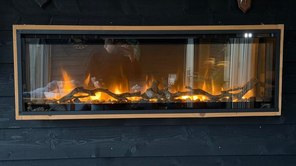 Dimplex elektrische haard met verwarming en kleuropties, Ophalen, Zo goed als nieuw, Inbouwhaard, Elektrische haard
