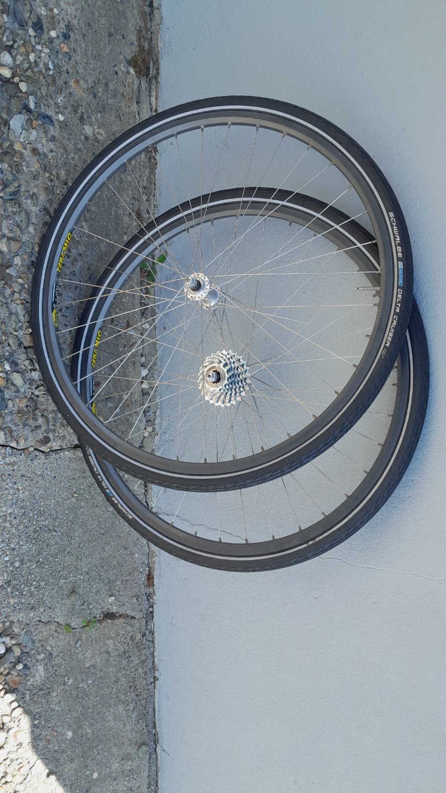 Campagnolo mtb racefiets randonneur wielset mavic ceramic, Ophalen of Verzenden, Gebruikt, Campagnolo