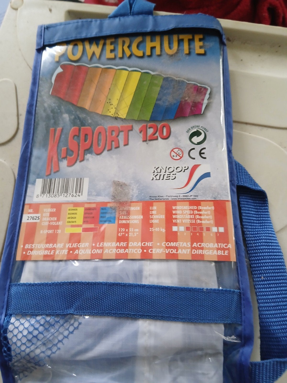 Knoop Kites K-Sport 120 Powerchute Vlieger, Ophalen of Verzenden, Nieuw, Tweelijns, Vlieger