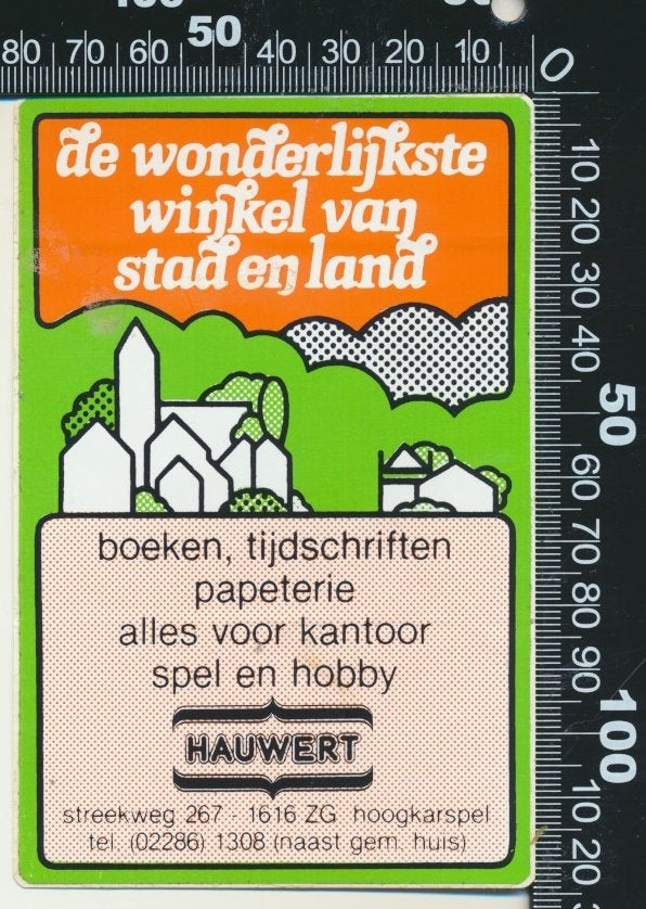 Sticker: Hauwert - Boeken Tijdschriften - Hoogkarspel, Ophalen of Verzenden, Zo goed als nieuw, Bedrijf of Vereniging