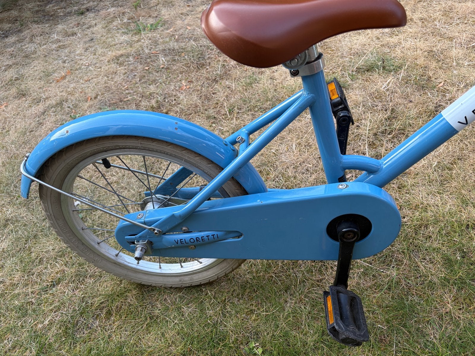 Veloretti kinderfiets 16 inch - lichtblauw met zijwieltjes, Ophalen, Terugtraprem, Zijwieltjes, 16 tot 20 inch