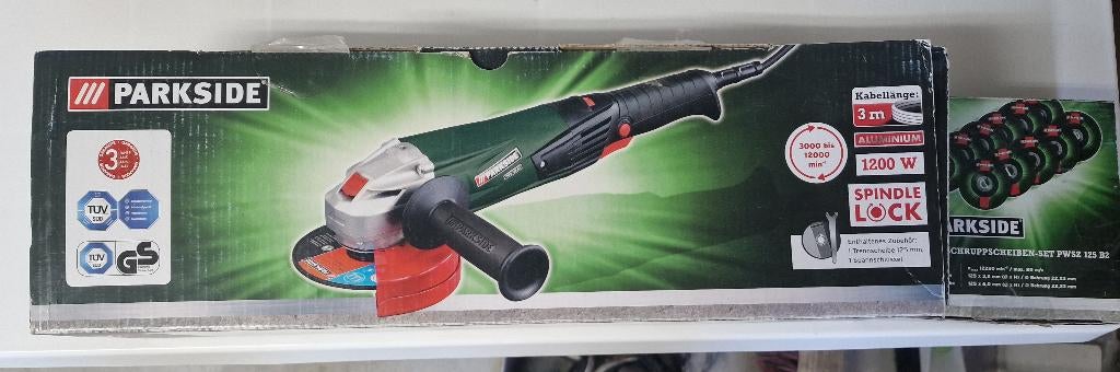 Haakse slijper van Parkside, Doe-het-zelf en Verbouw, Gereedschap | Slijpmachines, Ophalen, Gebruikt, 1000 watt of meer, Haakse handslijpmachine