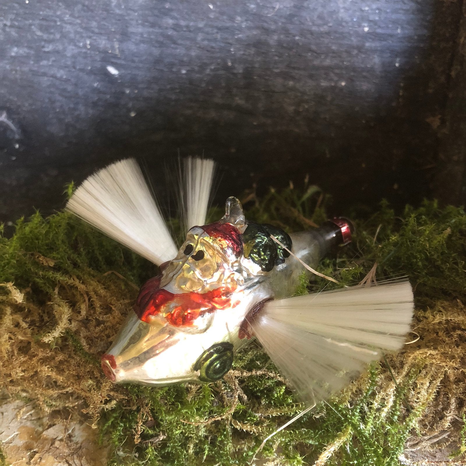 Antieke kerstbal vliegtuigje, Ophalen of Verzenden