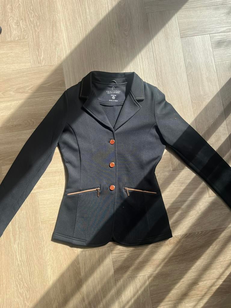 Equi Théme rijjas maat 164 (wedstrijdjasje), Dieren en Toebehoren, Paardrijkleding, Ophalen of Verzenden, Zo goed als nieuw, Dressuur