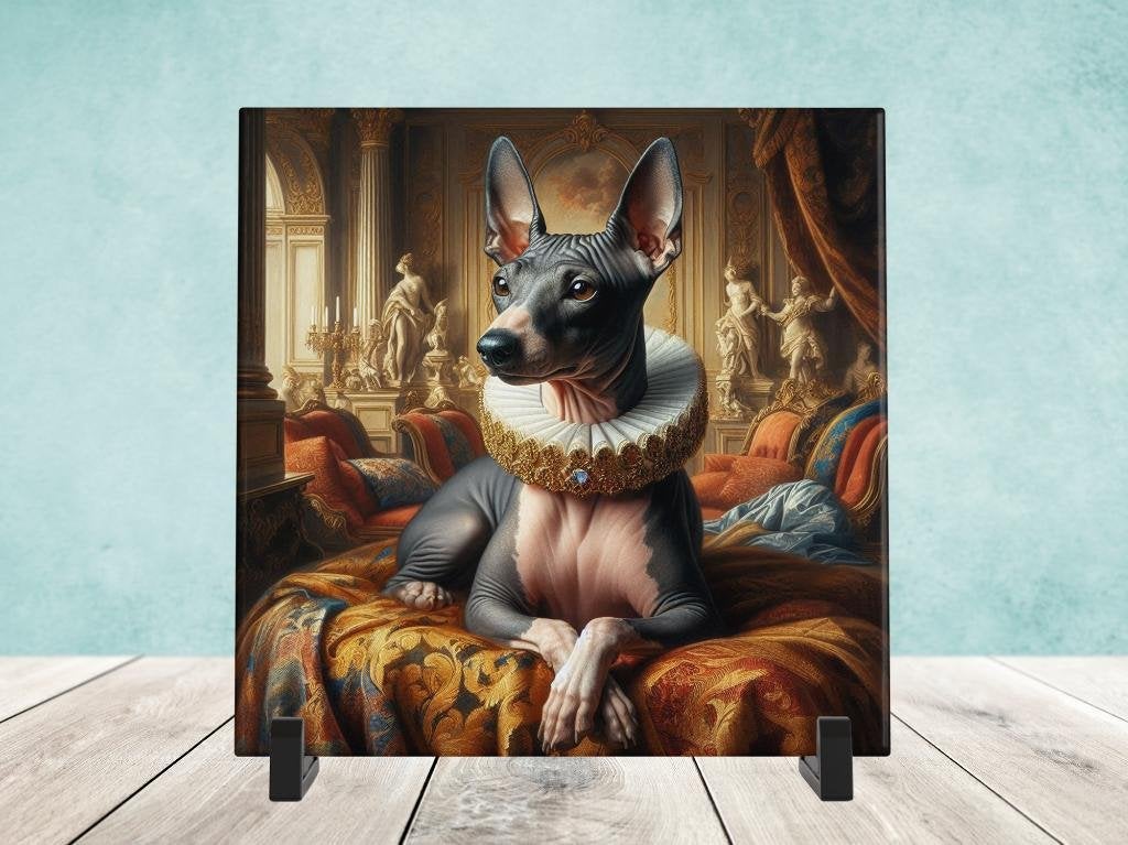 Barok stijl - American Hairless Terrier tegel, Verzenden, Nieuw
