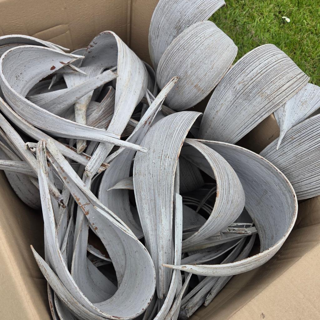Decoratiemateriaal Coco Galara palmboombladeren bloemstuk, Natuurlijk materiaal, Ophalen of Verzenden, Zo goed als nieuw, Grijs