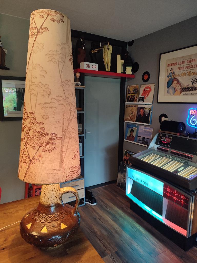 vintage staande schemerlamp, Huis en Inrichting, Lampen | Vloerlampen, Ophalen, Overige materialen, Gebruikt, Vintage