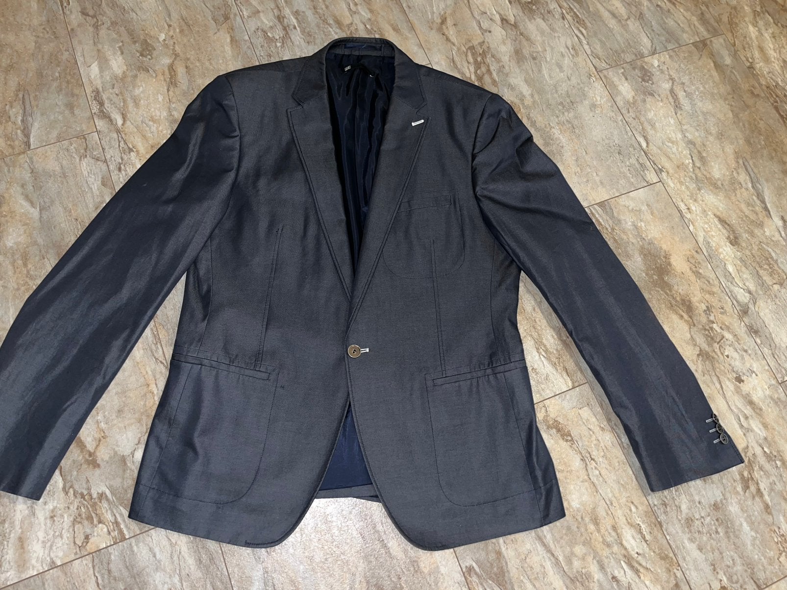 Colbert maat 52, Ophalen of Verzenden, Zo goed als nieuw, Maat 52/54 (L), Blauw
