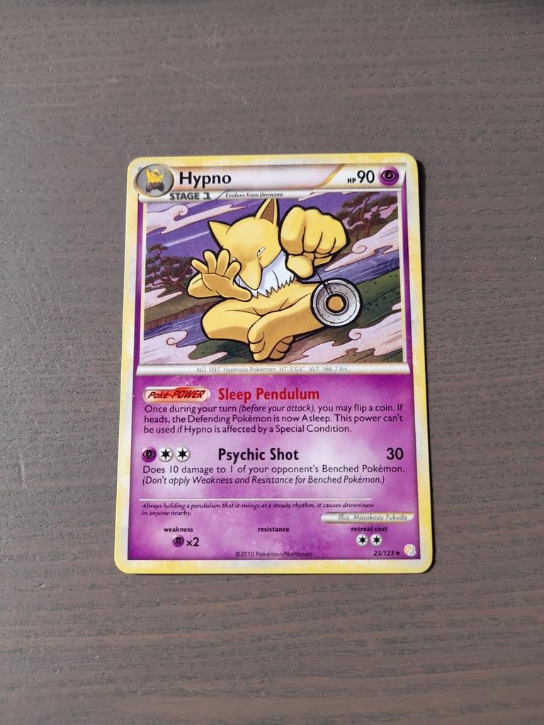 Heartgold & soulsilver 23/123 hypno, Ophalen of Verzenden, Gebruikt, Losse kaart