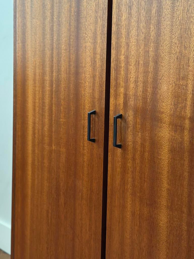 Vintage simpla lux legkast teak hout metaal jaren 50/60/70, Ophalen, Met plank(en), Gebruikt, Teakhout