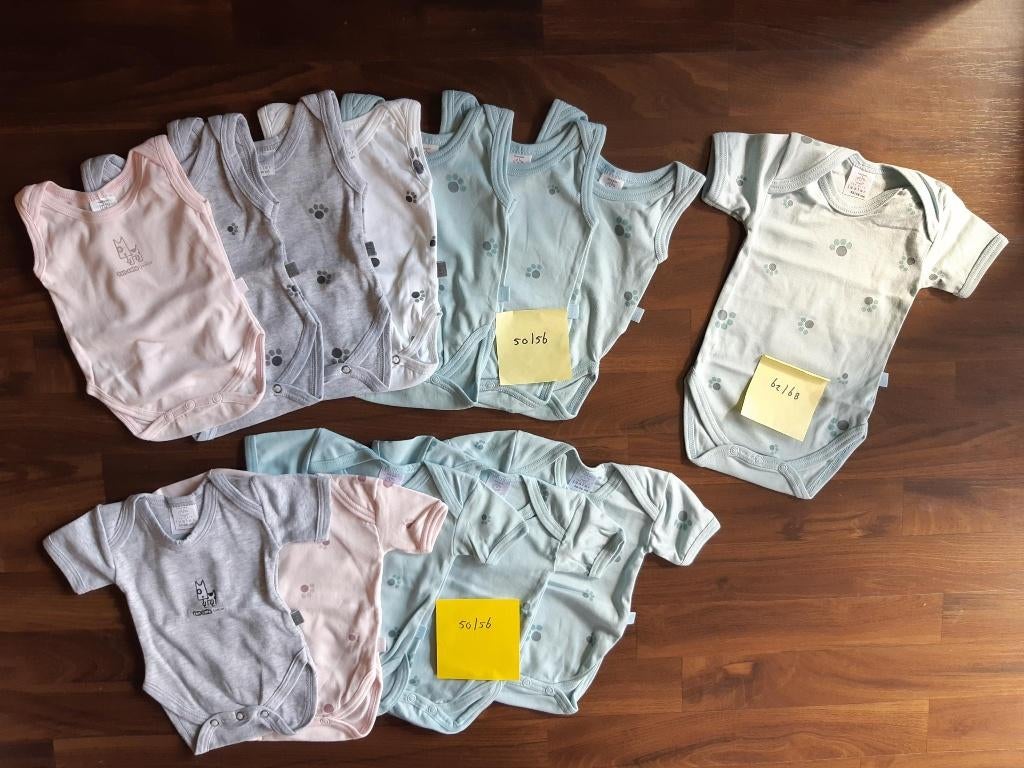 Ten Cate rompertjes 13 stuks 50/56 en 62/68   NIEUW, Nacht- of Onderkleding, Jongetje of Meisje, Ophalen of Verzenden, Zo goed als nieuw