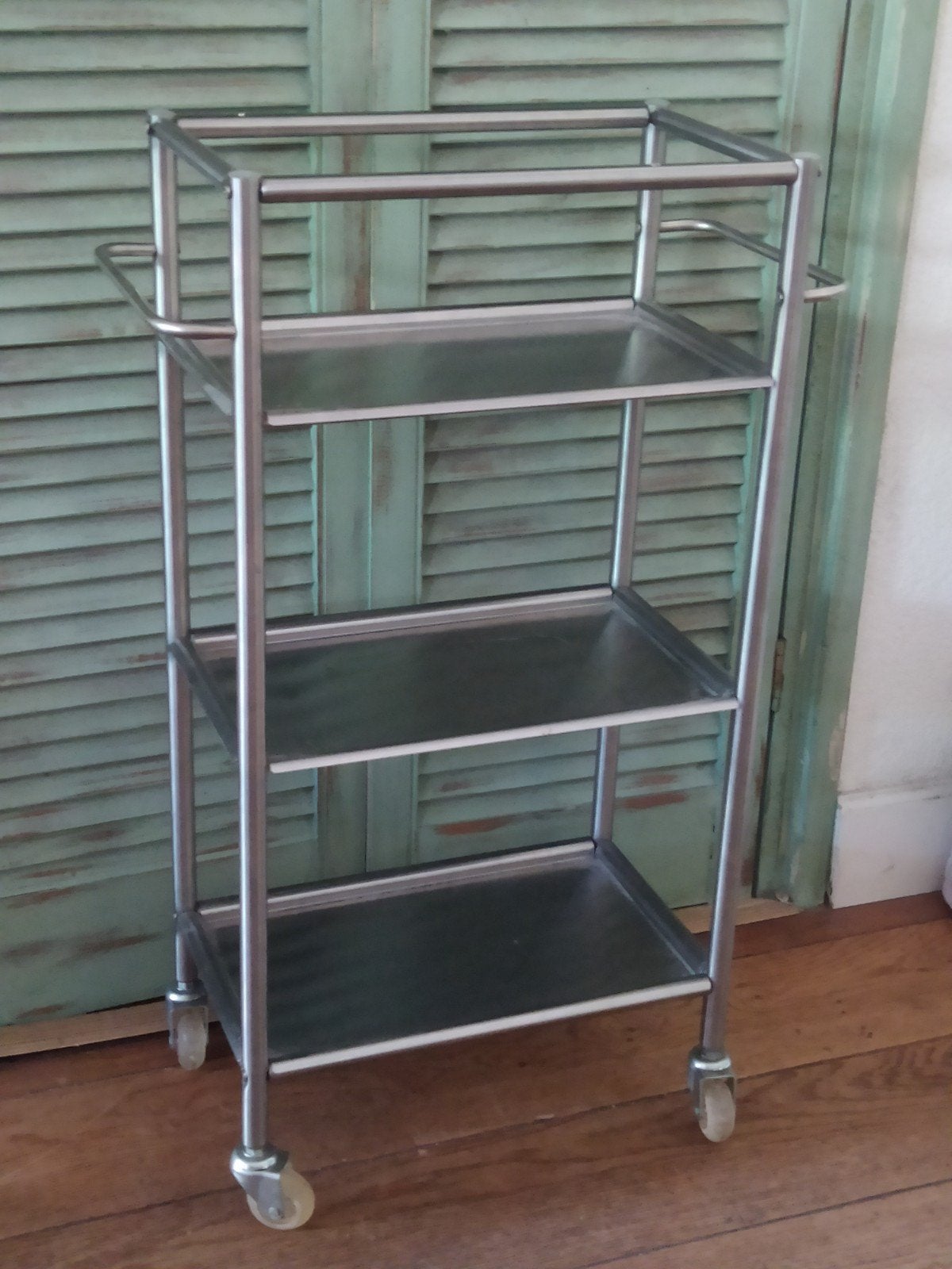 Rvs keuken/ badkamer trolley drie laags, Ophalen
