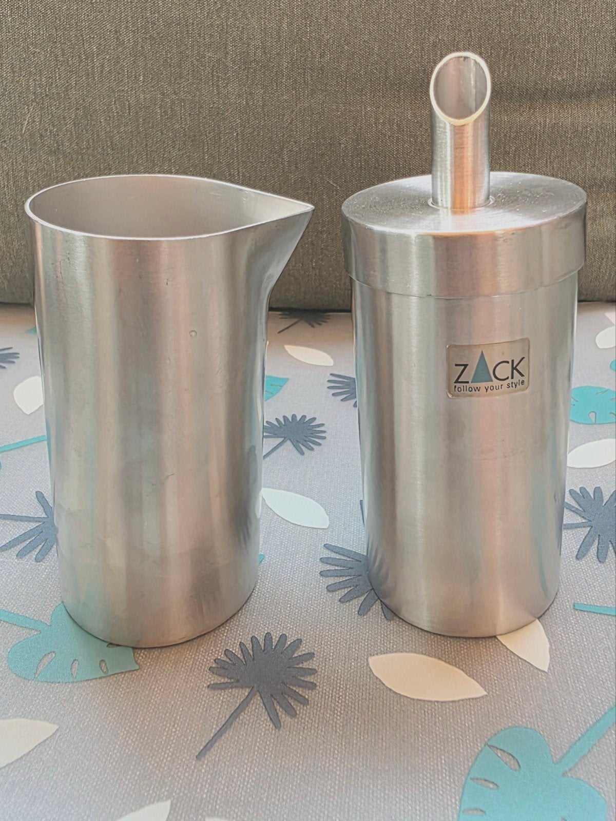 ZACK suikerstrooier en melkkan roestvrijstaal vintage/modern, Huis en Inrichting, Keuken | Servies, Overige typen, Ophalen of Verzenden