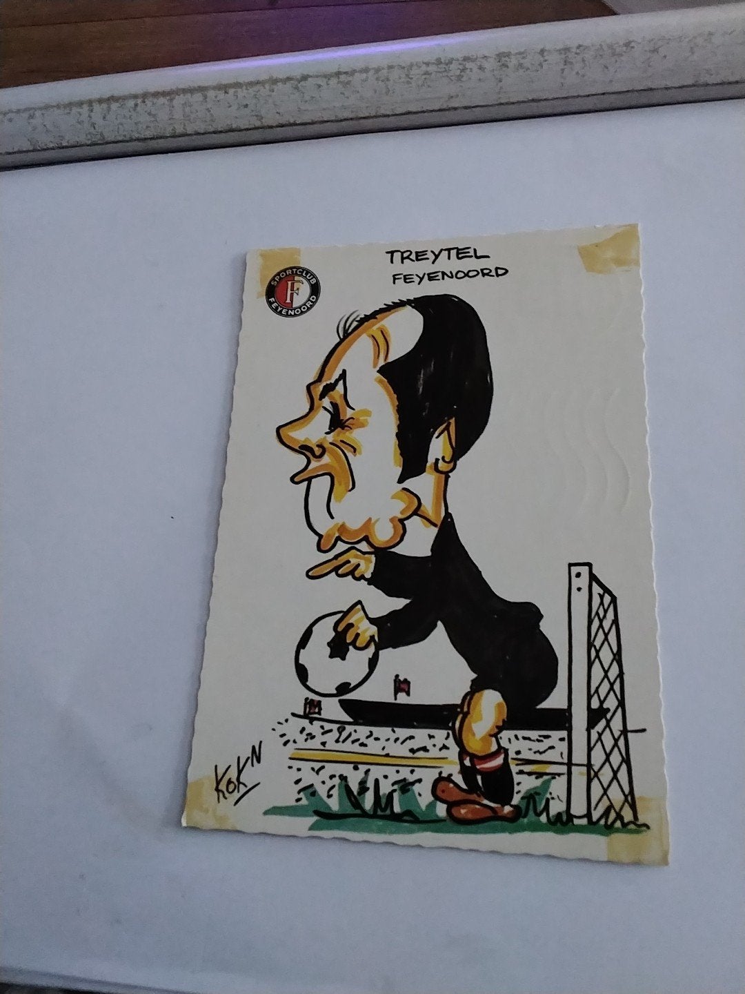 Oude Feyenoord Ansichtkaart - Treytel Karikatuur, Ophalen of Verzenden