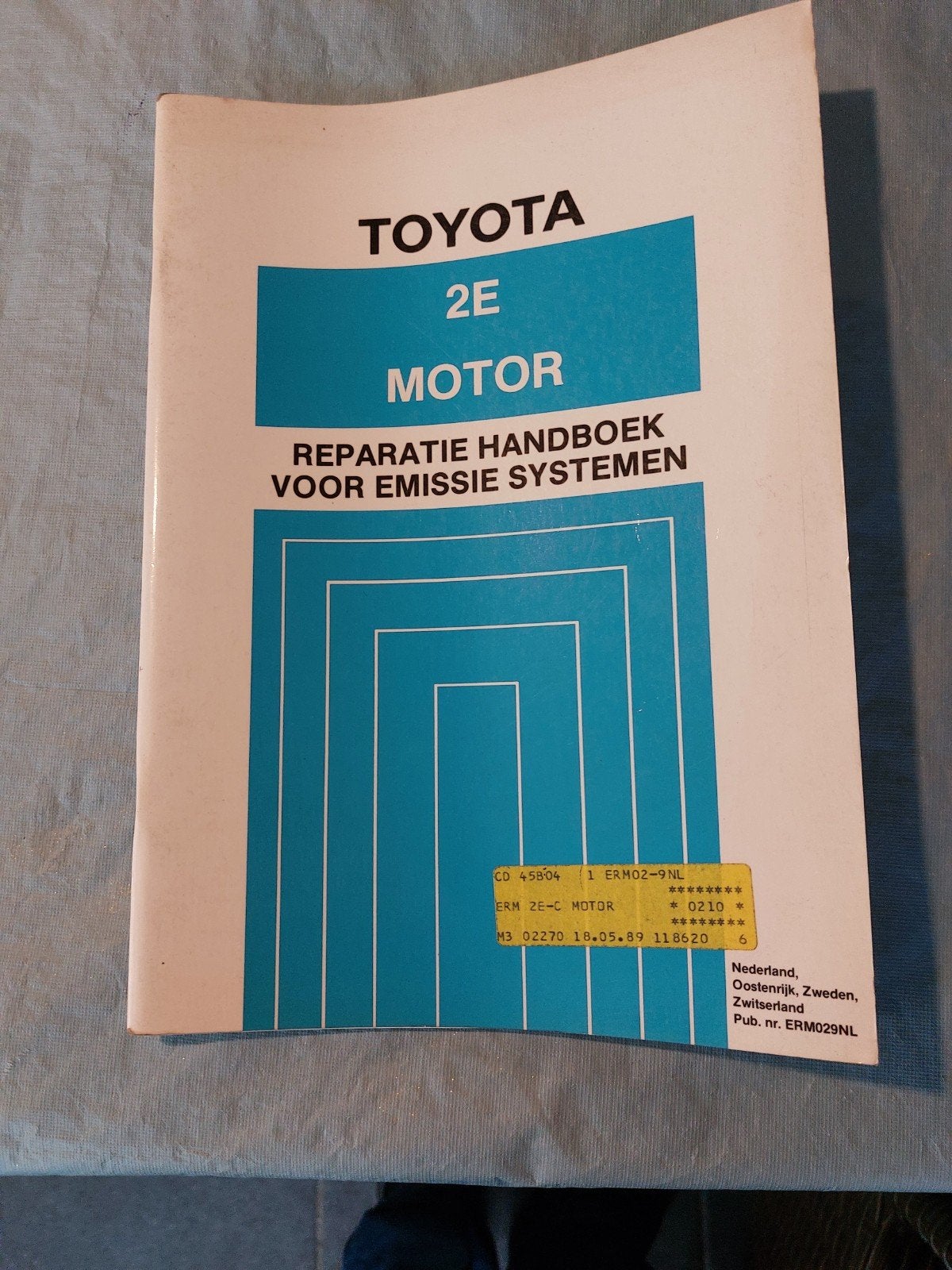 REPARATIEHANDBOEK VOOR EMISSIESYSTEMEN TOYOTA 2E MOTOR, Ophalen of Verzenden