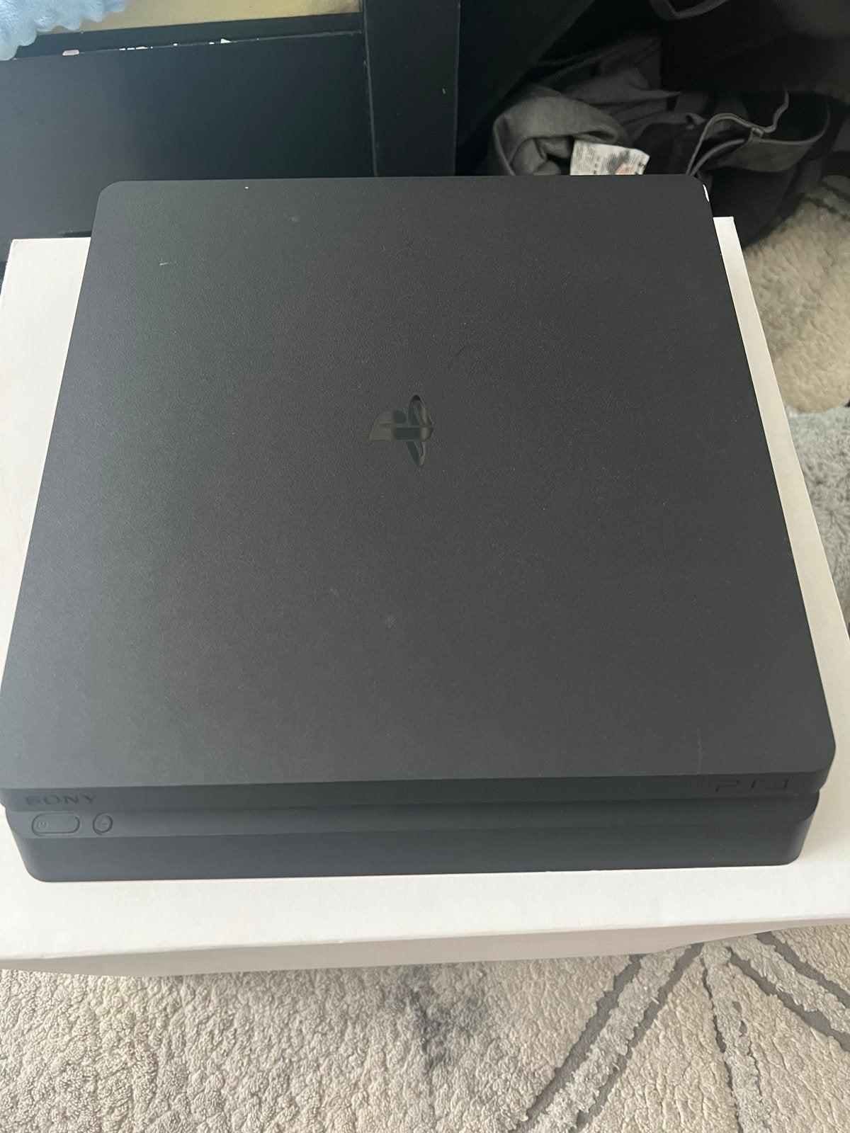 Complete PS4 Slim Setup met TV, Games & Racestuur, Ophalen of Verzenden, Met 1 controller, Slim, Gebruikt