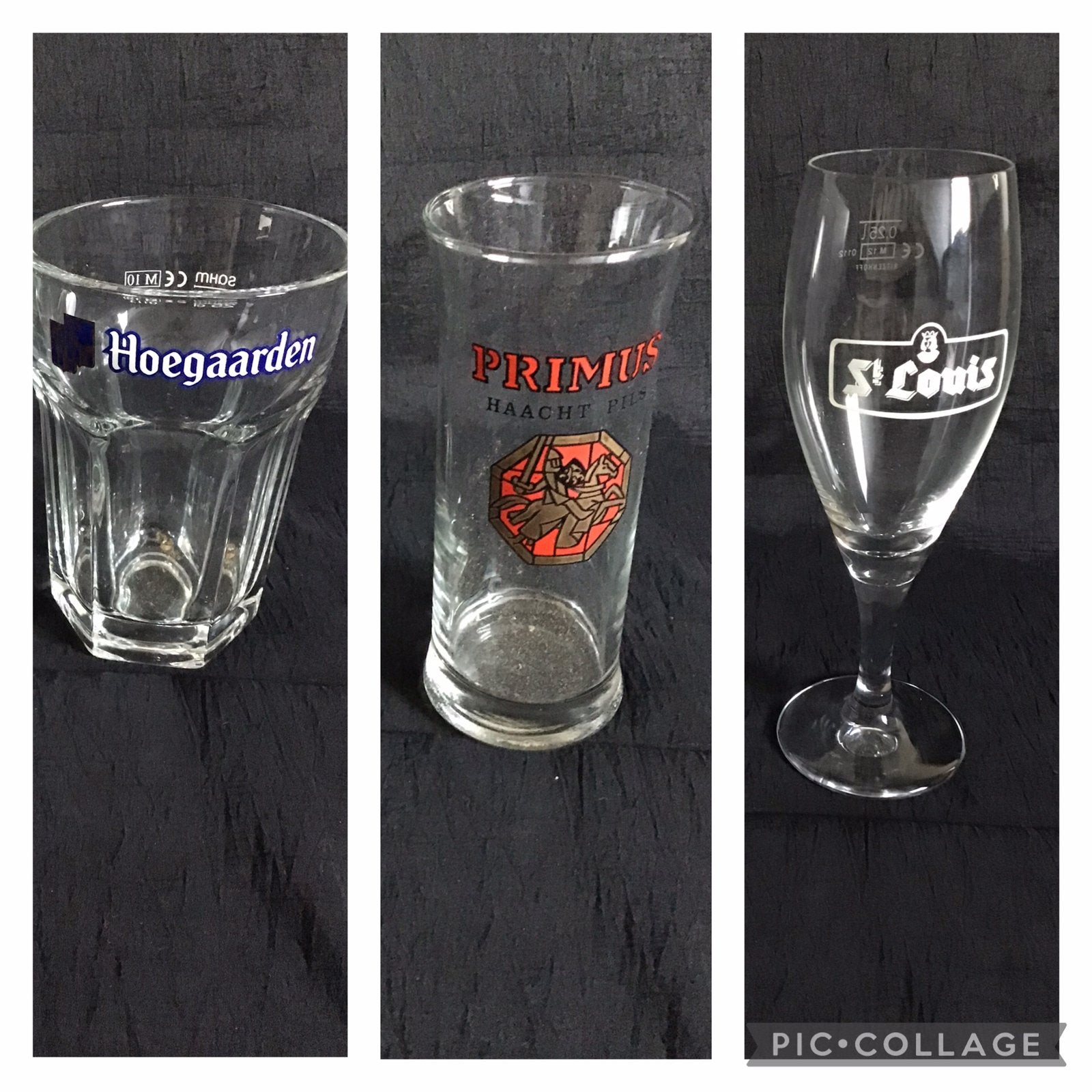 Bierglazen België  Hoegaarden, Primus Haacht en St. Louis, Verzamelen, Ophalen of Verzenden