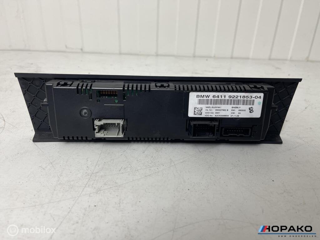 Climatronic paneel BMW 1/3 serie e9x e8x | 64119221853, Auto-onderdelen, Gebruikt, Einsteinlaan 5 rijswijk, Ophalen of Verzenden