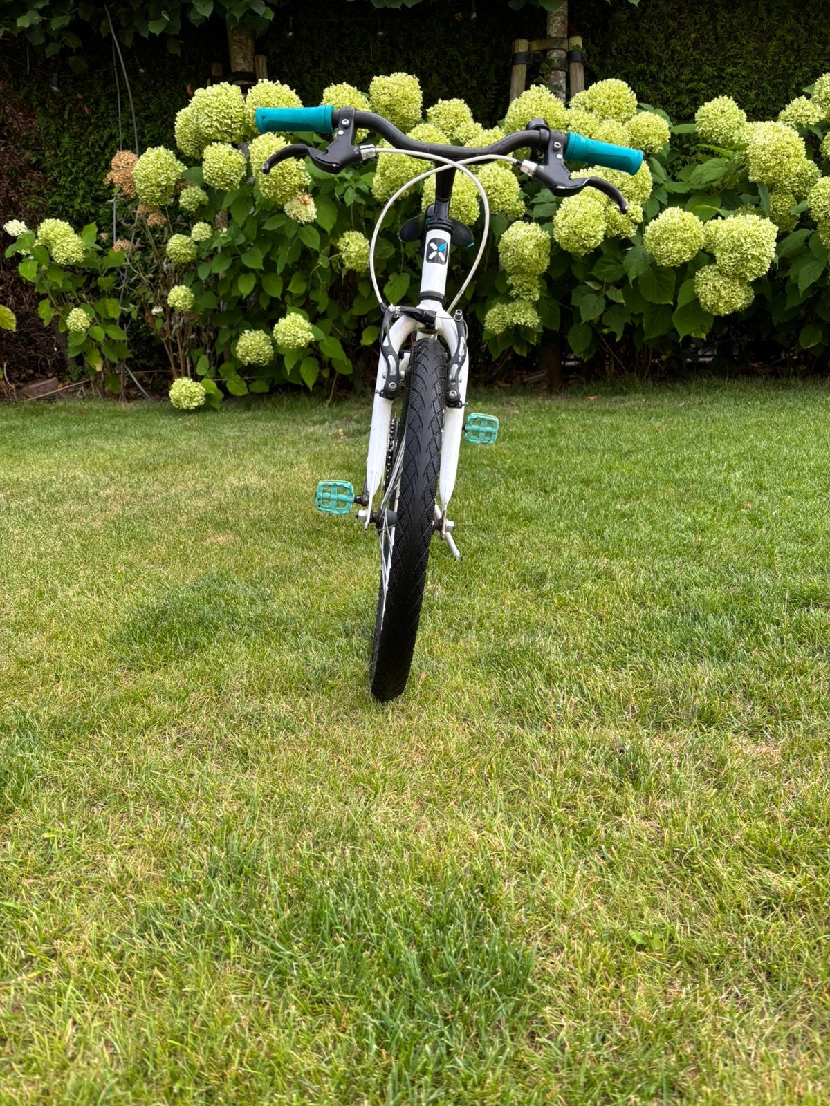 B’twin fiets wit blauw, Ophalen, Gebruikt, Minder dan 16 inch