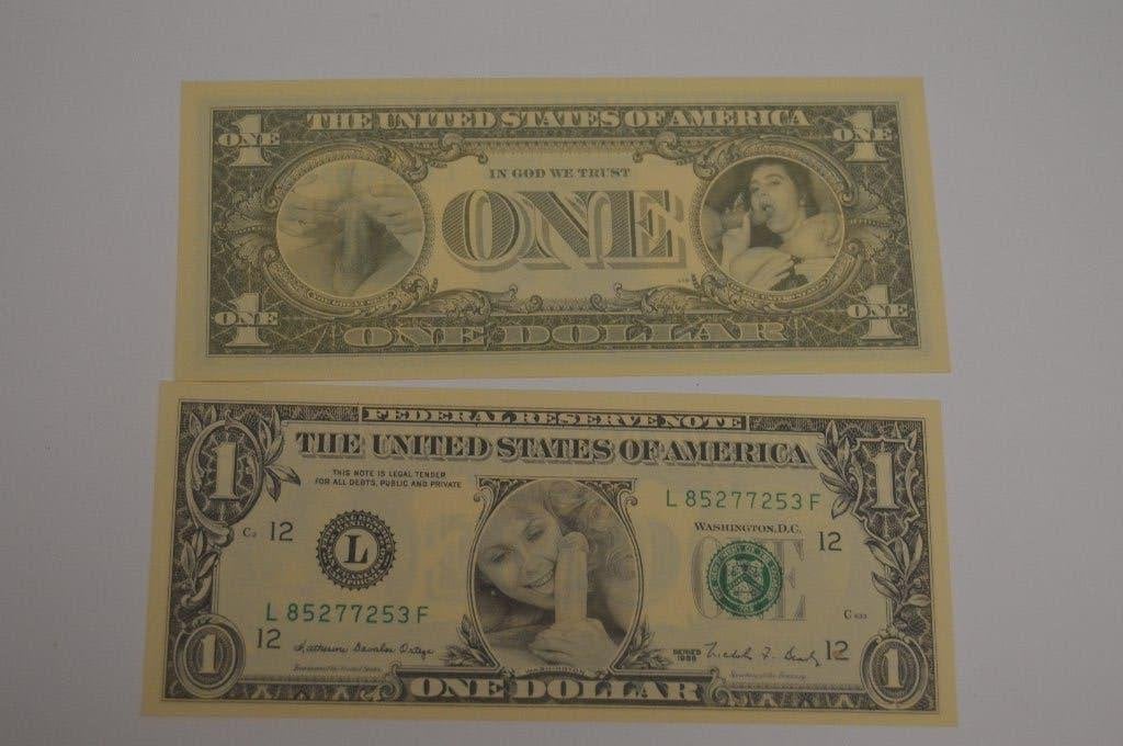 2 'erotische' dollarbiljetten.., Ophalen, Foto of Kaart