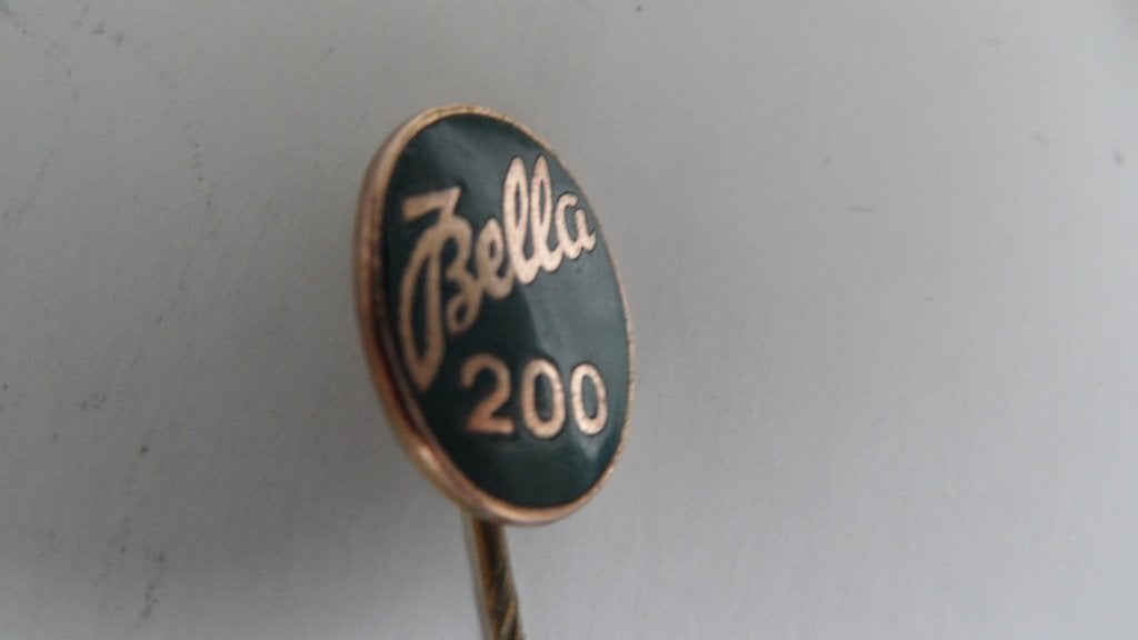 Zundapp Bella 200 oldtimerscooter 1958 speld, geëmailleerd, Verzenden, Gebruikt, Merk, Speldje of Pin