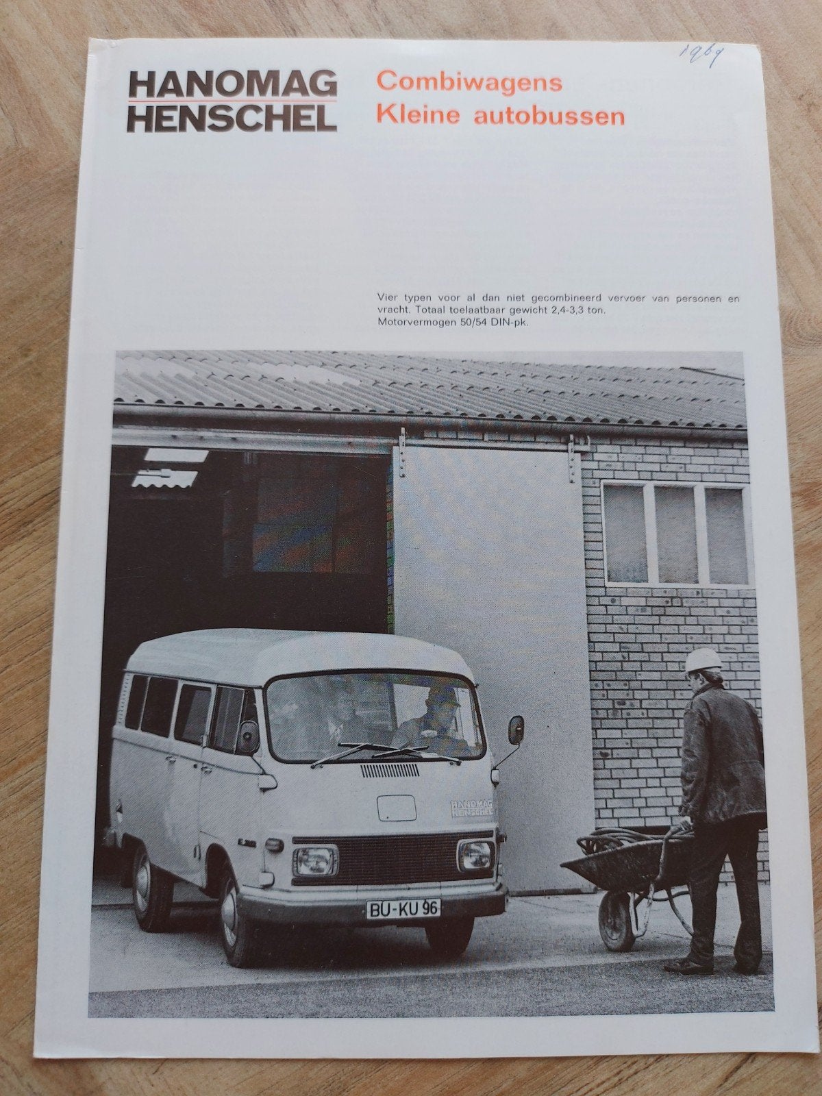 Oude Hanomag Henschel combiwagens / autobus folder NL, Ophalen of Verzenden, Zo goed als nieuw, Overige merken