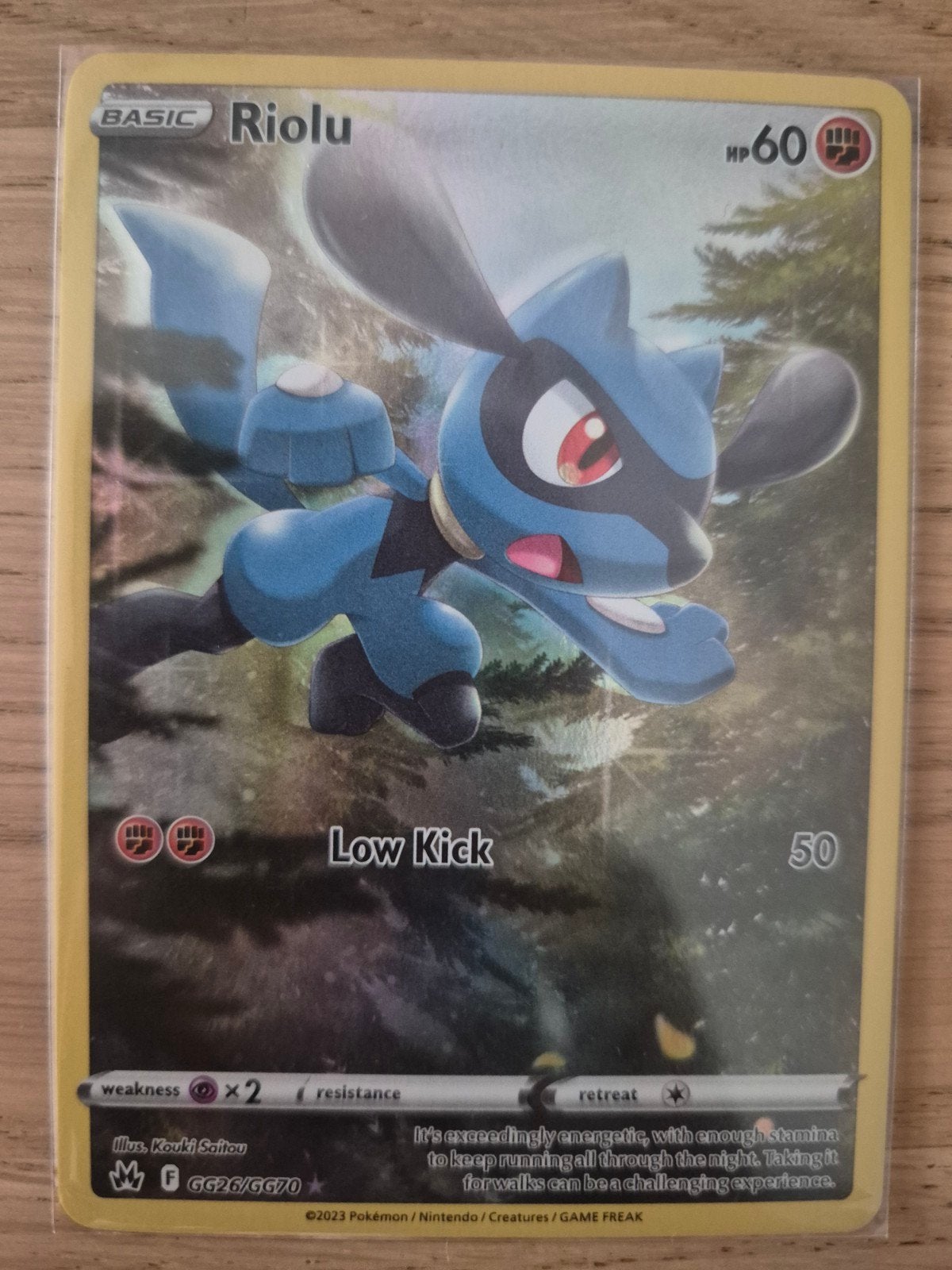 Pokémon Kaart Riolu (GG26/GG70) - Zo goed als nieuw, Ophalen of Verzenden, Zo goed als nieuw, Losse kaart, Foil