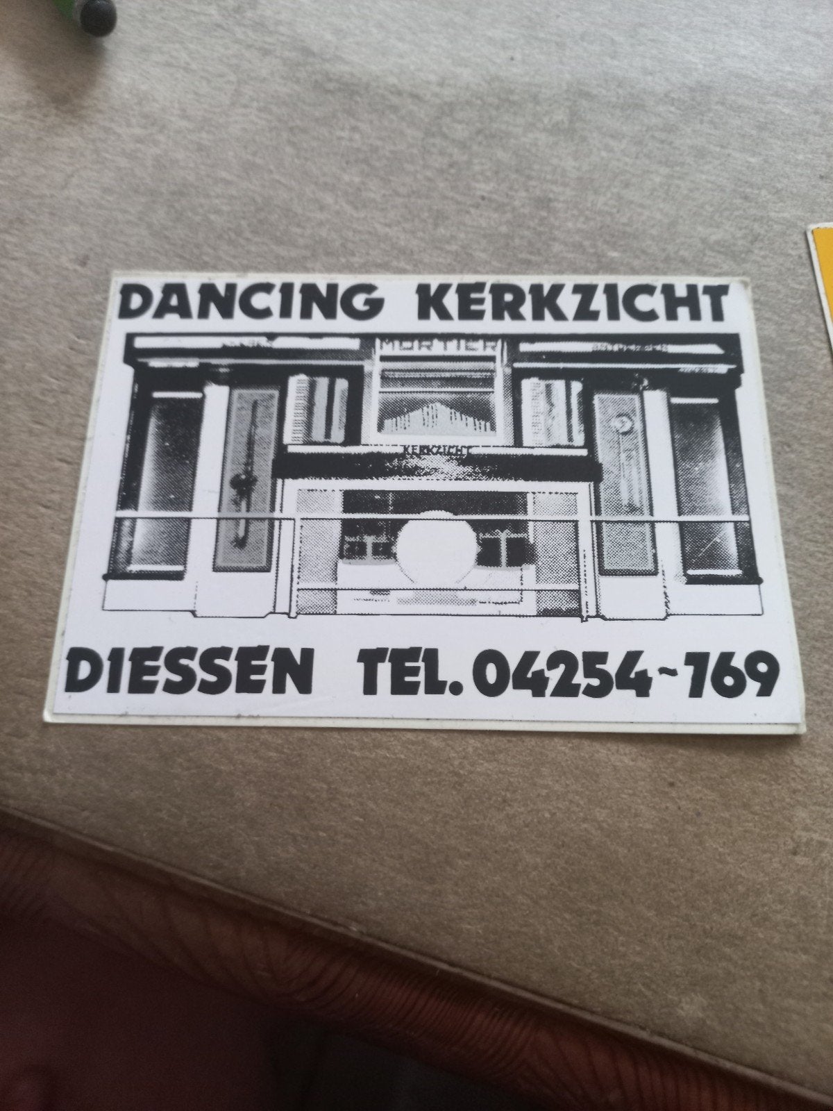 Vintage sticker Dancing Kerkzicht Diessen, Verzamelen, Stickers, Ophalen of Verzenden