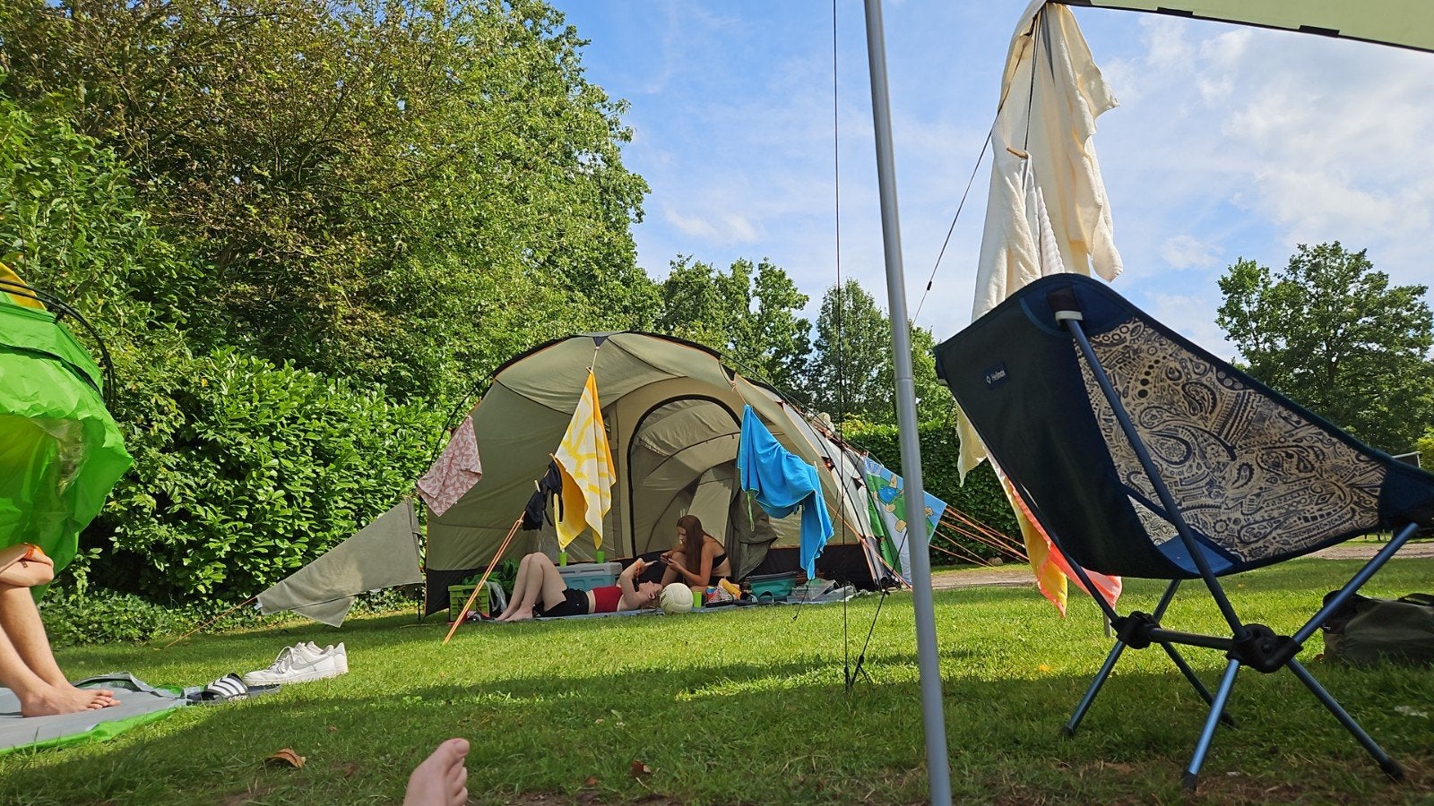 5 Pers. tunneltent. Licht, luxe en koel!, Ophalen, Gebruikt