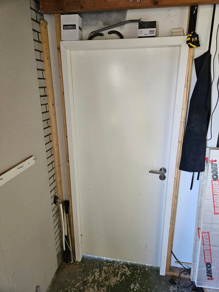 Gebruikte opdekdeur met stalen kozijn 83x201,5 cm, Ophalen, Gebruikt, 80 tot 100 cm, Binnendeur