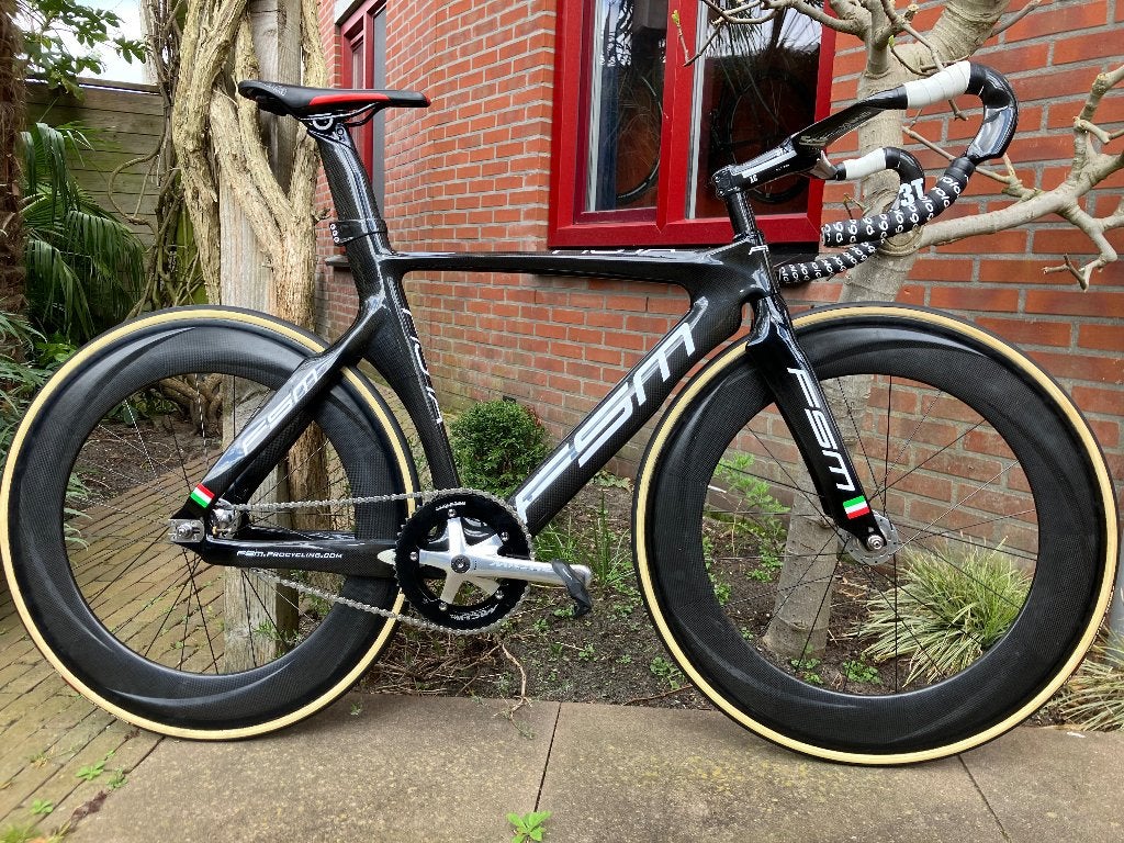 Baanfiets, Fietsen en Brommers, Carbon, Zo goed als nieuw, 53 tot 57 cm, Ophalen