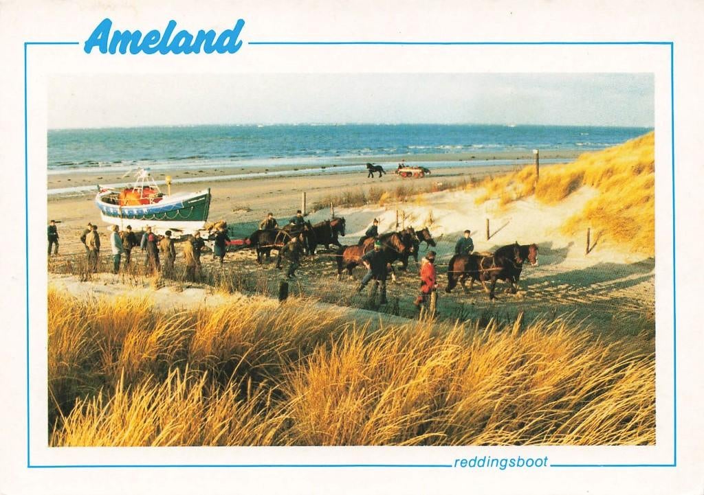 Ameland, Reddingsboot, Ophalen of Verzenden, 1980 tot heden, Gelopen, Waddeneilanden