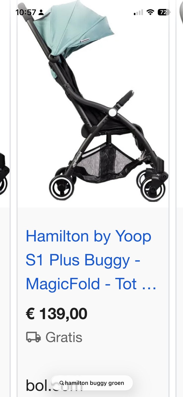Hamikton buggy, Ophalen, Gebruikt